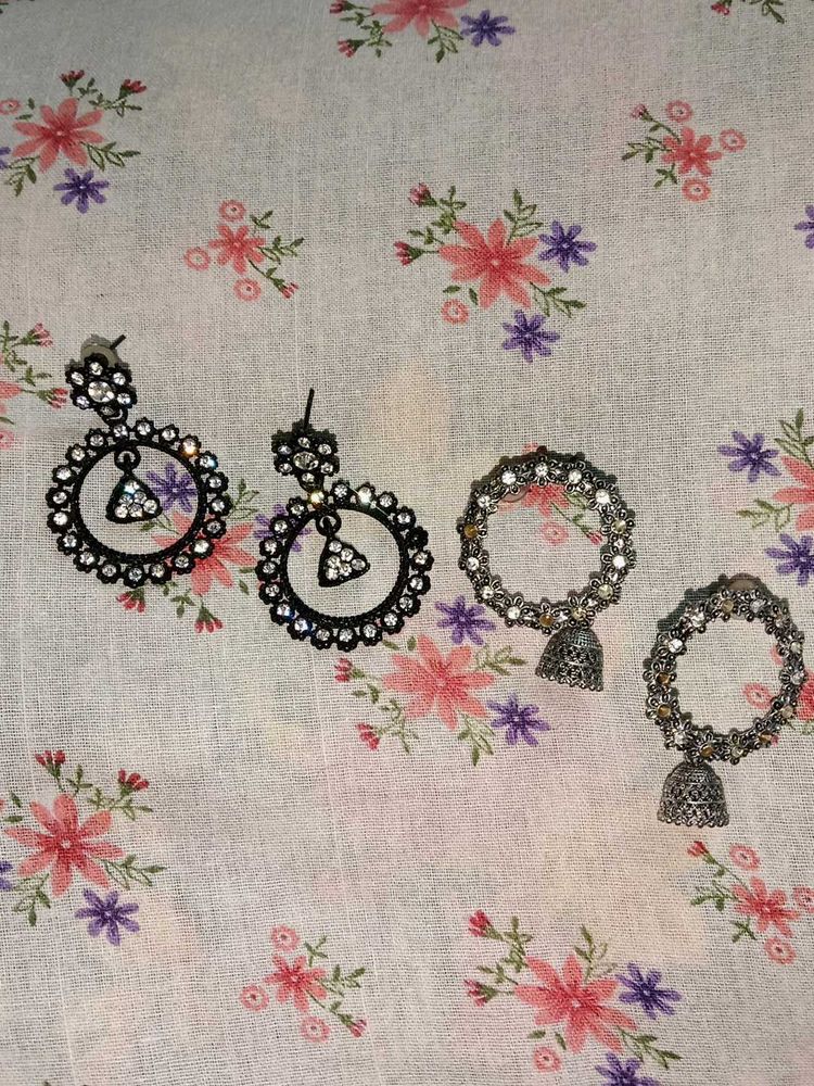 Earring Set - Jhumka &amp; Hoop Style