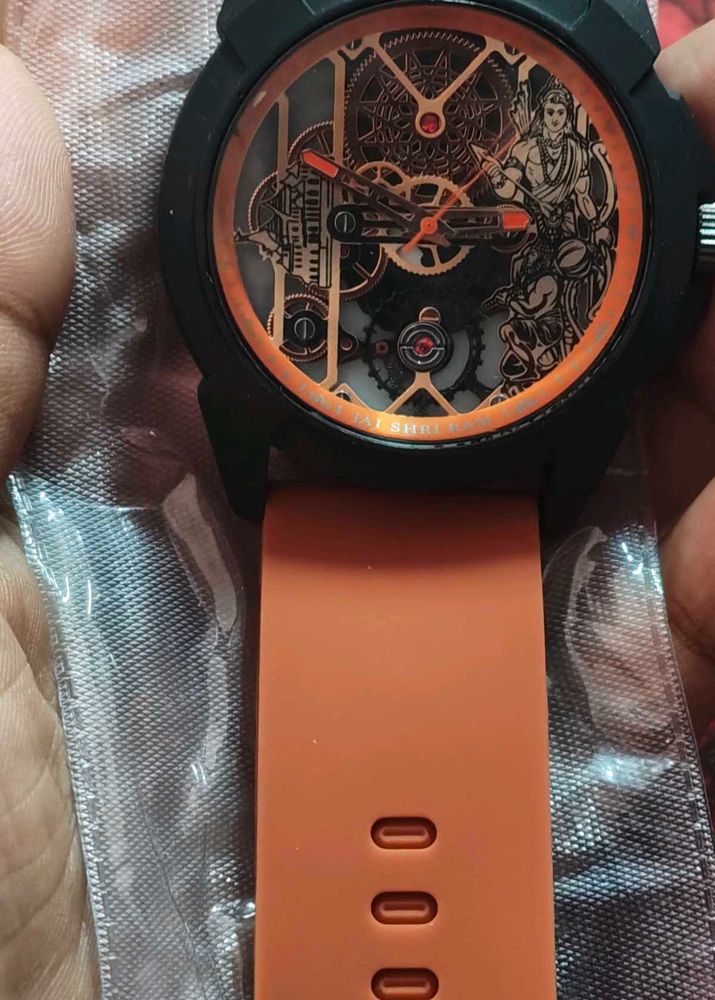 Stylish shree ram Skeleton Dial Watch