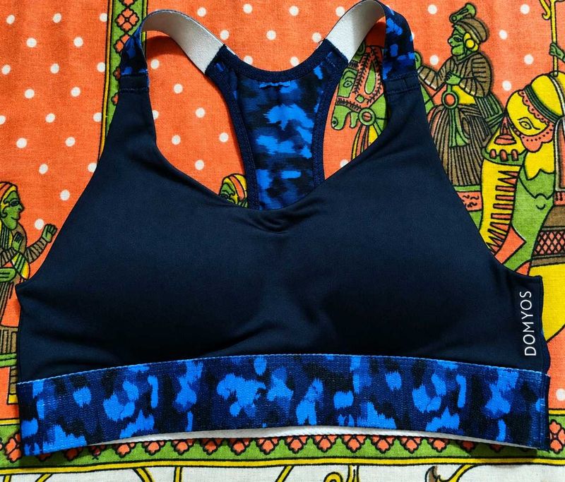 Comfortable Navy Blue Sports Bra