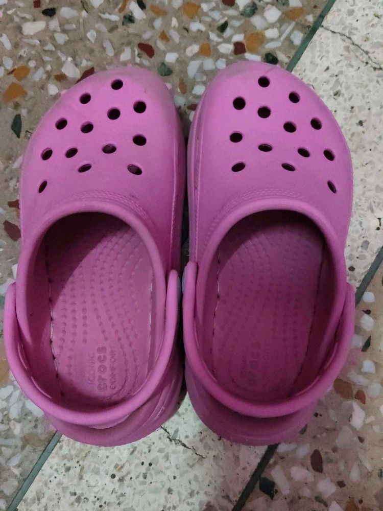 Pink Crocs Comfort Clogs