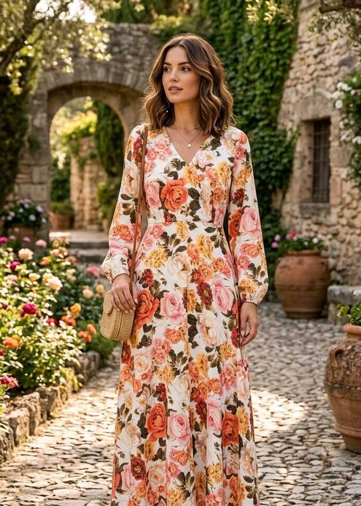 Floral Print Maxi Dress