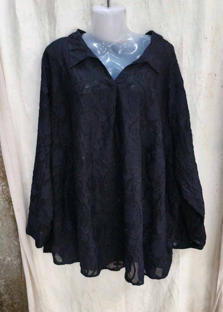 Elegant Black Lace shirt
