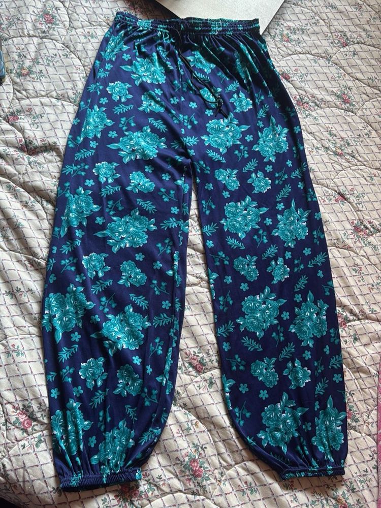 Boho Floral Print Palazzo Pants