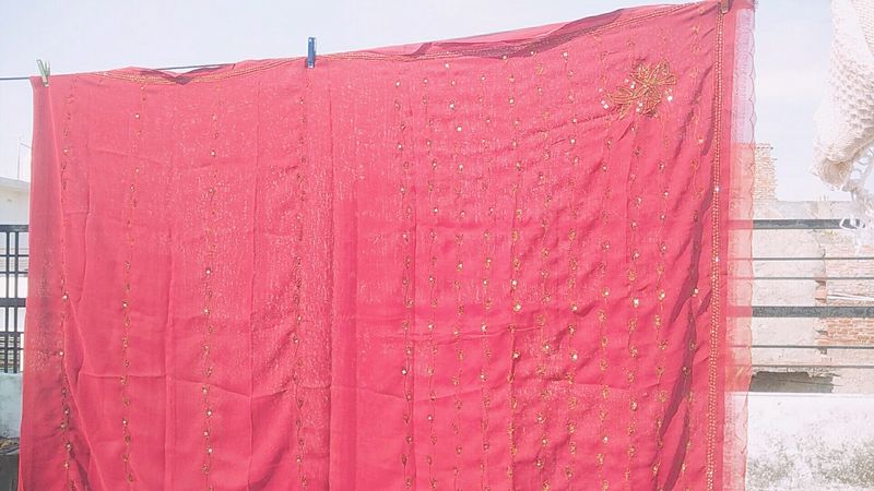 Maroon Color embroidered Saree
