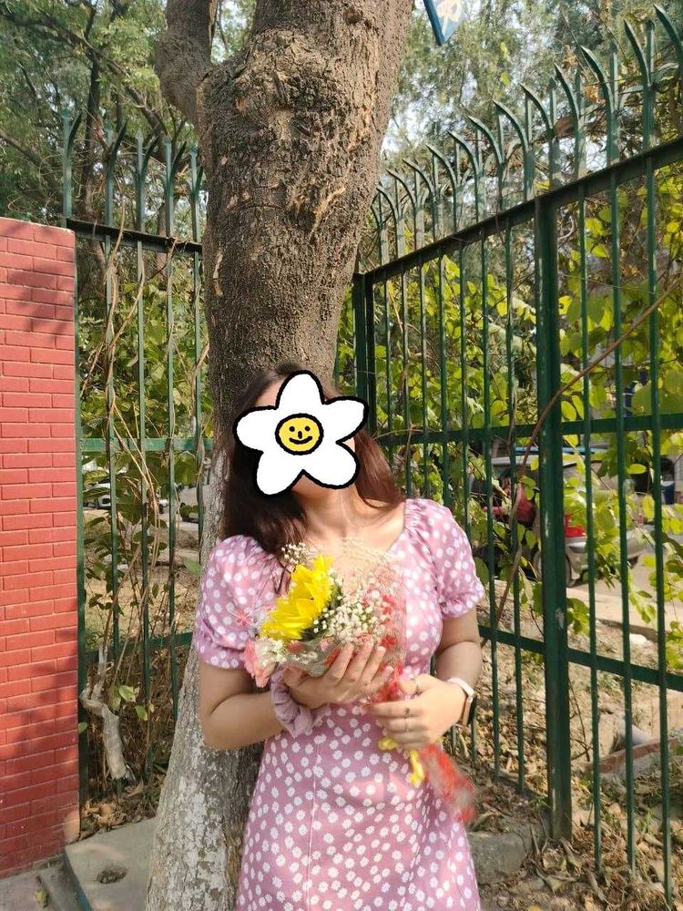 ✨ Pink Floral Midi Dress