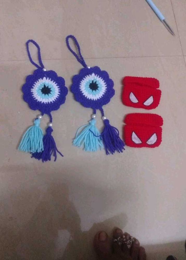 Handmade Evil Eye &amp; Spider-Man Charms