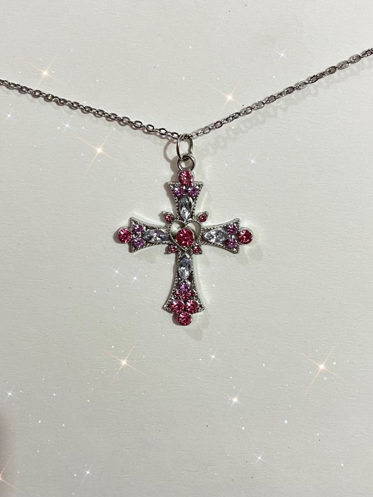 Barbiecore Cross Necklace🩰