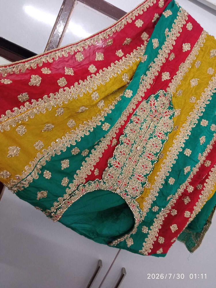 Teal Multicolour Embroidered Suit