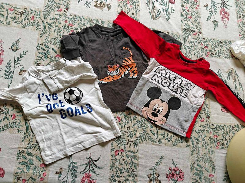 Bundle of 3 Kids' Long Sleeve T-Shirts