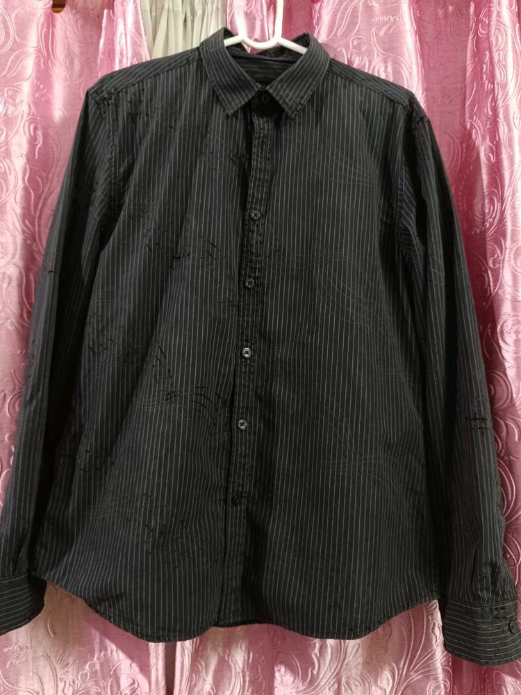 Men's Pinstripe Long Sleeve Shirt