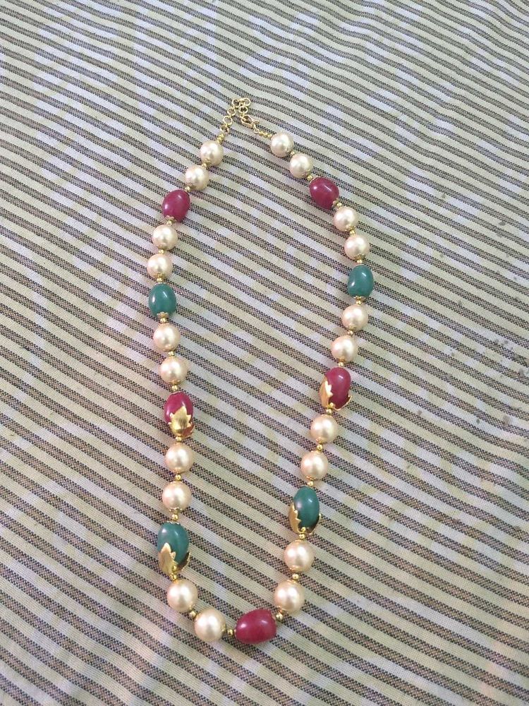 Vintage Beaded Pearl Necklace