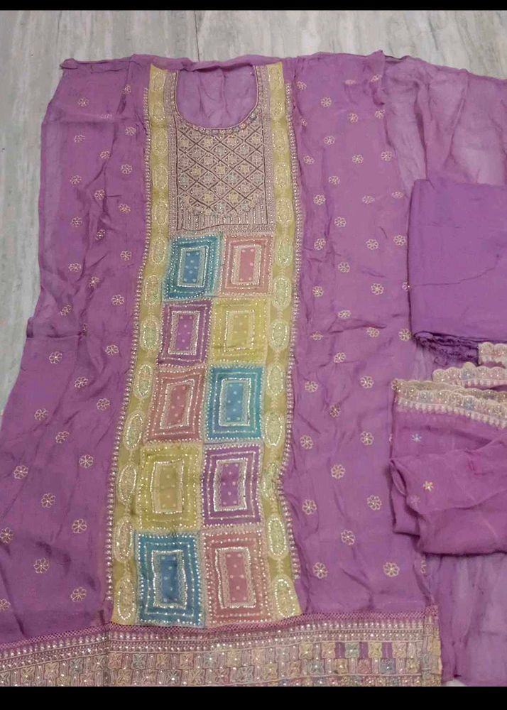 organza shimmer suit